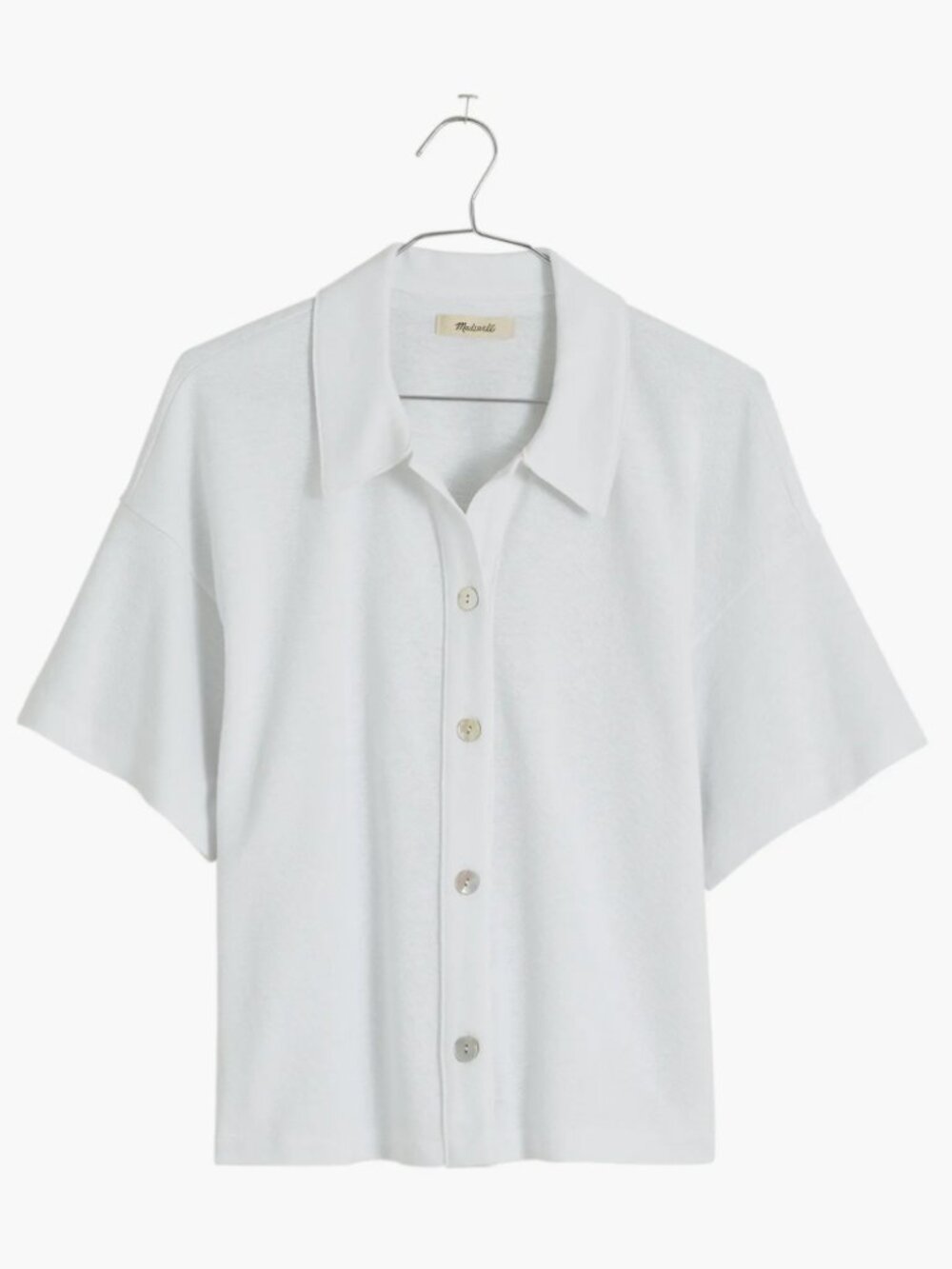 Madewell Relaxed Polo Short Sleeve Button Size Large